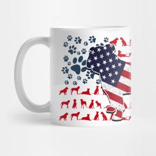 Bulldog Paw Flag Mug